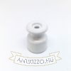 Porcelán Kábelrögzítő – Szimpla, Fényes Fehér (Fonott Textilkábelhez)