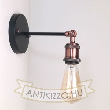 antik-fali-lampa-matt-fekete-antik-vorosrez-szin