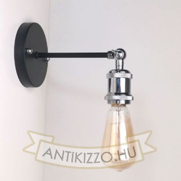 antik-fali-lampa-matt-fekete-fenyes-krom-szin