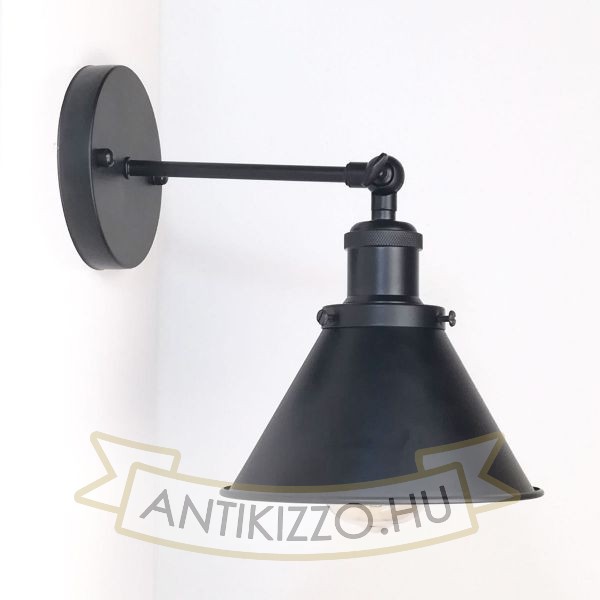 antik-fali-lampa-matt-fekete-szin-kis-buraval