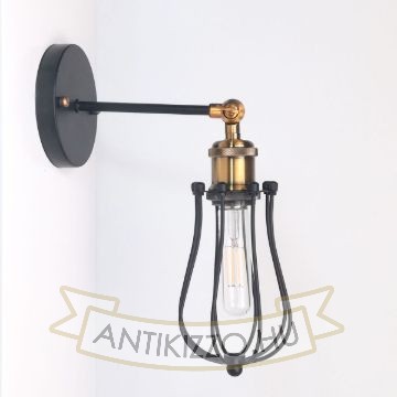 antik-fali-lampa-matt-fekete-antik-sargarez-szin-csepp-alaku-raccsal