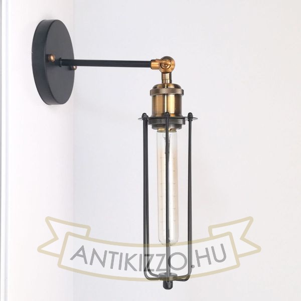 antik-fali-lampa-matt-fekete-antik-sargarez-szin-csepp-alaku-raccsal