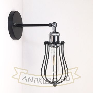 antik-fali-lampa-matt-fekete-fenyes-krom-szin-csepp-alaku-raccsal