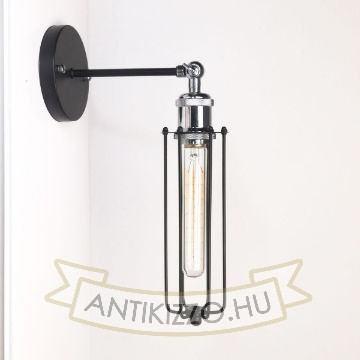 antik-fali-lampa-matt-fekete-fenyes-krom-szin-csepp-alaku-raccsal