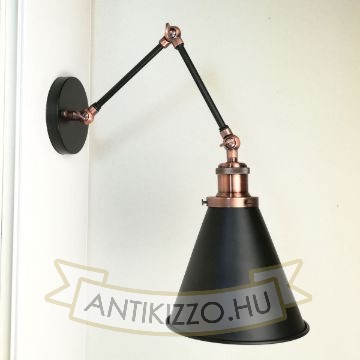 antik-fali-olvaso-lampa-matt-fekete-antik-vorosrez-szin-olvaso-buraval