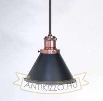antik-fuggesztek-lampa-matt-fekete-antik-vorosrez-szin-kis-buraval