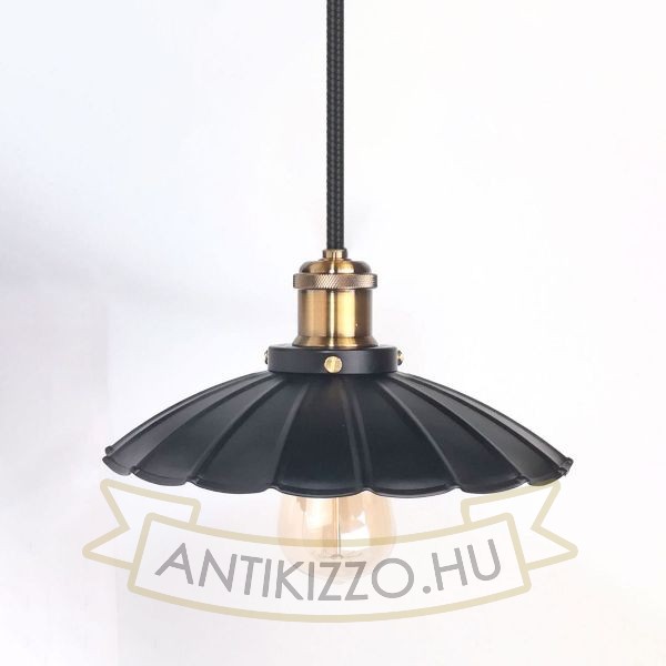 antik-fuggesztek-lampa-matt-fekete-antik-sargarez-szin-hullamos-buraval