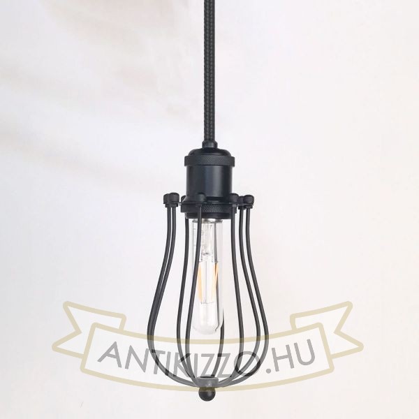 antik-fuggesztek-lampa-matt-fekete-szin-csepp-alaku-raccsal