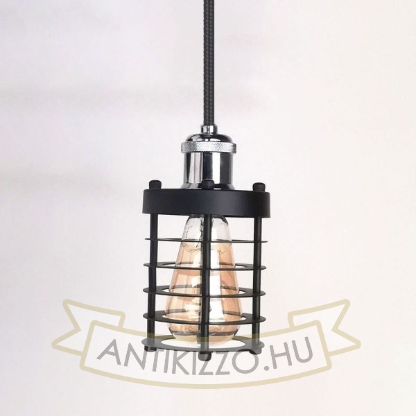 antik-fuggesztek-lampa-matt-fekete-fenyes-krom-szin-henger-alaku-raccsal