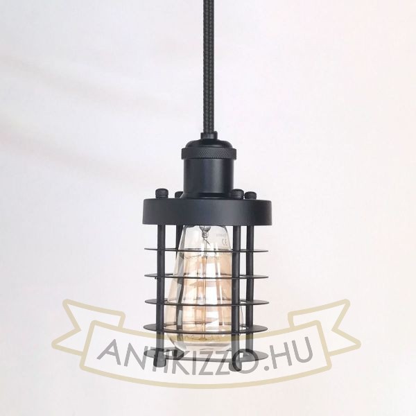 antik-fuggesztek-lampa-matt-fekete-szin-henger-alaku-raccsal