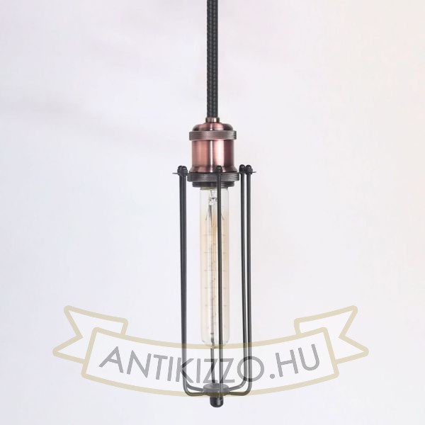 antik-fuggesztek-lampa-matt-fekete-antik-vorosrez-szin-hosszu-raccsal