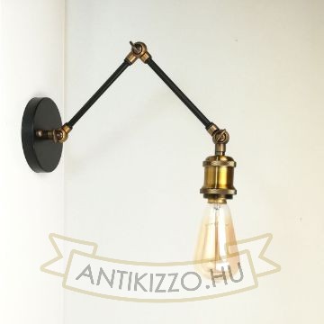 antik-fali-olvaso-lampa-matt-fekete-antik-sargarez-szin