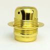 Kép Fém foglalat külső menetes 1db buratartó gyűrűvel fényes arany szín