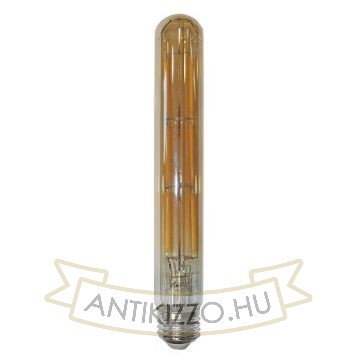 LED filament dekor izzó - T225 henger antikolt - 6 watt - szabályozható