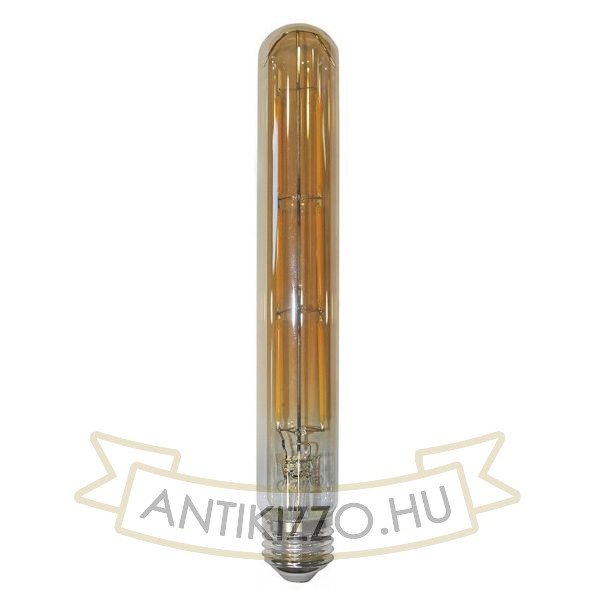 LED filament dekor izzó - T225 henger antikolt - 6 watt - szabályozható