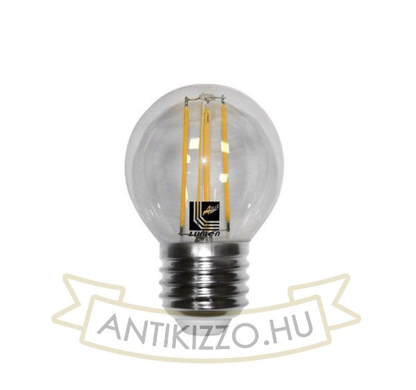 LED filament dekor izzó G45 – E27 – 4W – 480 lm