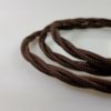 Fonott Textilkábel, szövetkábel, antik vezeték, sötét barna - 3x0,75	