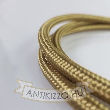 Bronz színű textil bevonatú 3×0,75 mm² sodrott réz vezeték
