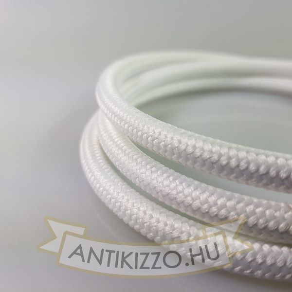 Textil kábel fehér 3x0,75
