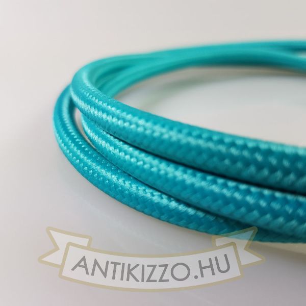 Textil kábel türkiz-2x0,5