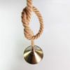Kötél föggeszték antik bronz foglalattal és búrával - 1,5m