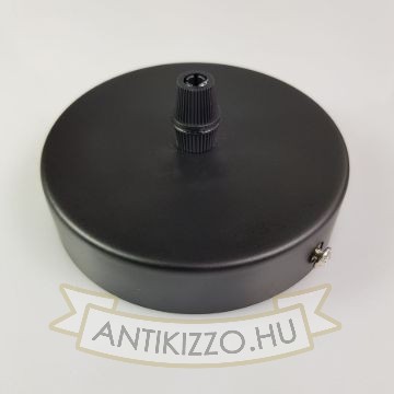 Plafontárcsa mennyezetirózsa 100mm matt fekete, oldal rögzítős