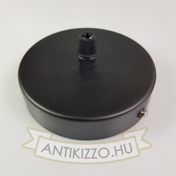 Plafontárcsa mennyezetirózsa 100mm matt fekete, oldal rögzítős