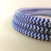 Textilkábel, fehér-kék vasalókábel - 3x0,75