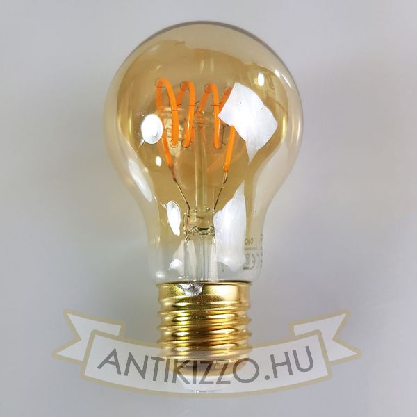LED filament dekor izzó - A60 Spiral - 4 watt