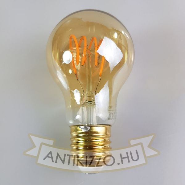 LED filament dekor izzó - A60 Spiral - 4 watt