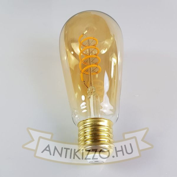 LED filament dekor izzó - ST64 Spiral - 4 watt