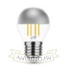 Filament P45 Silver Top LED izzó ezüst tetővel
