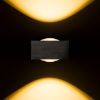 Kép KORSO II fali lámpa  fekete elox 230V LED 2x3W 120° IP54  3000K
