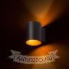 Kép TUBA W fali lámpa matt fekete/aranysárga  230V LED G9 5W