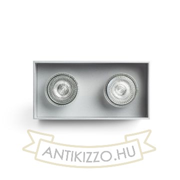Kép AGATE II mennyezeti lámpa  szálcsiszolt alumínium 230V LED GU10 2x7W
