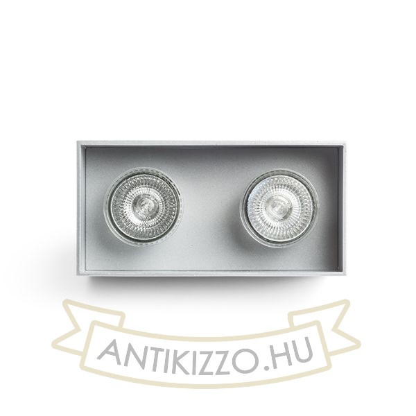 Kép AGATE II mennyezeti lámpa  szálcsiszolt alumínium 230V LED GU10 2x7W