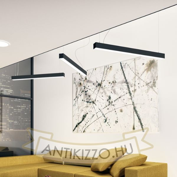 Kép PESANTE 75 függő lámpa fekete 230V LED 40W 3000K 