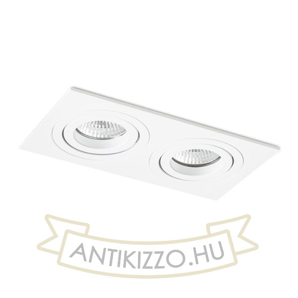 Kép PASADENA GU10 SQ II süllyesztett lámpa fehér  230V LED GU10 2x7W