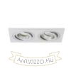 Kép PASADENA GU10 SQ II süllyesztett lámpa  szálcsiszolt alumínium 230V LED GU10 2x7W
