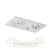 Kép PASADENA GU10 SQ II süllyesztett lámpa  szálcsiszolt alumínium 230V LED GU10 2x7W
