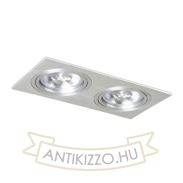 Kép PASADENA G53 SQ II   szálcsiszolt alumínium 230V LED G53 2x15W