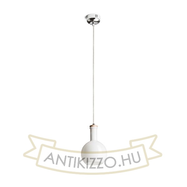 Kép PULIRE RD függő lámpa  opál üveg/fa/króm 230V LED E14 6W