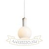 Kép PULIRE RD függő lámpa  opál üveg/fa/króm 230V LED E14 6W