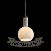 Kép PULIRE RD függő lámpa  opál üveg/fa/króm 230V LED E14 6W