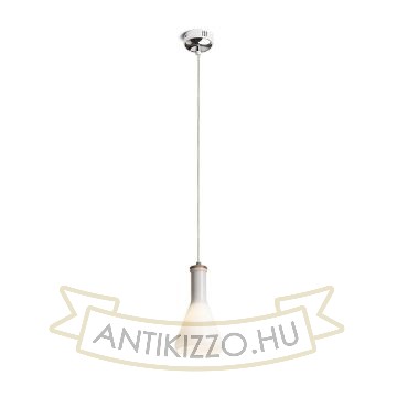 Kép PULIRE CON függő lámpa  opál üveg/fa/króm 230V LED E14 6W