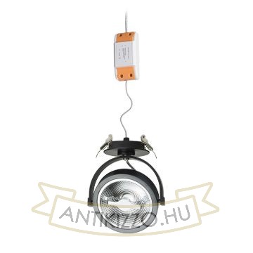 Kép KELLY LED DIMM félsüllyesztett fekete  230V LED 12W 24°  3000K