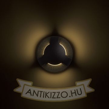 Kép KICK III süllyesztett lámpa fekete 230V LED 3W IP54 3000K