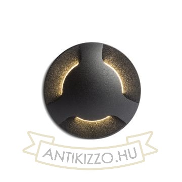 KICK III süllyesztett lámpa fekete 230V LED 3W IP54 3000K