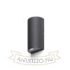 MIDZACK fali lámpa fekete  230V LED 2x3W IP54  3000K