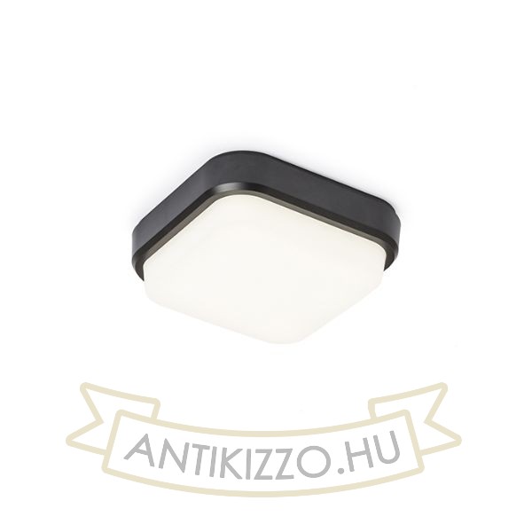 TARIS SQ 17 felületre szerelhető fekete műanyag 230V LED 8W IP54 3000K
